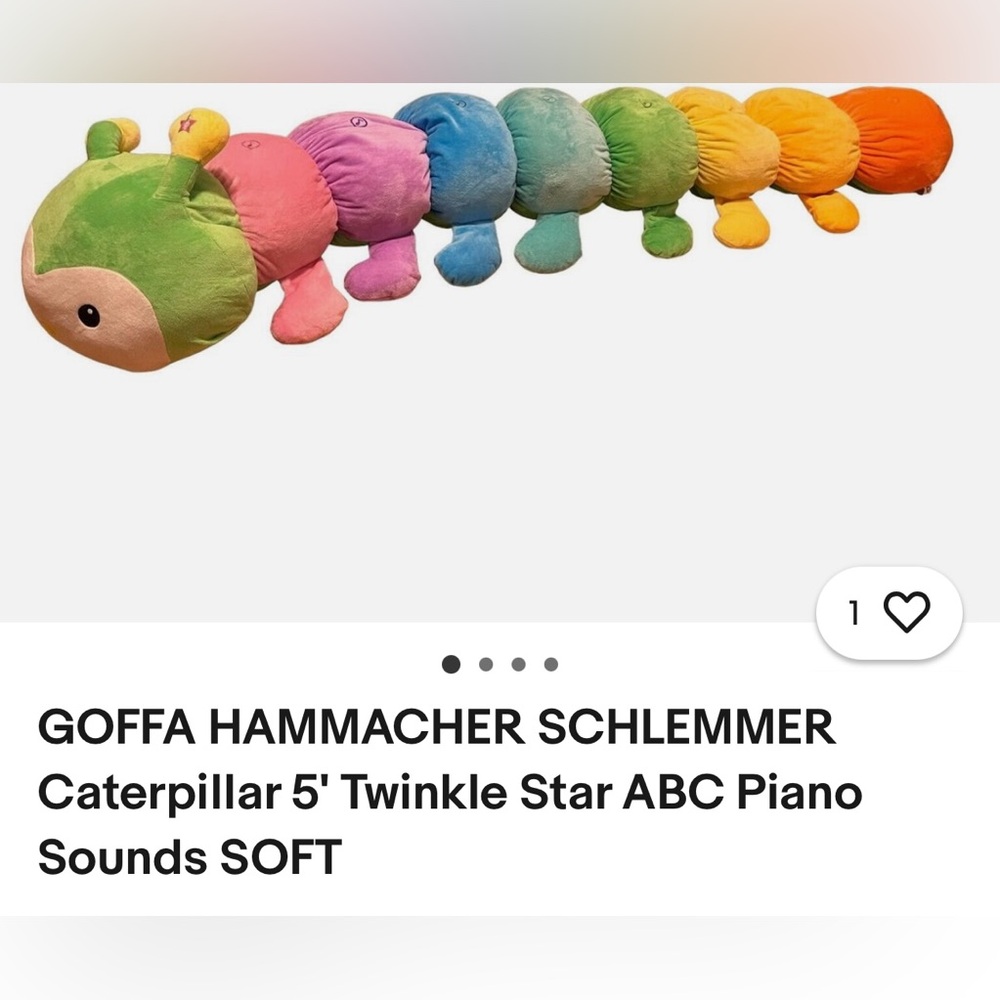 🎁Great Christmas Gift🎁 Rare 5ft Long The Musical Plush Caterpillar